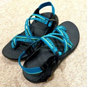 Chaco Sandal | CHACO ZX/2 Sport Sandal Blue Green strap Womens7 Big Kid size 5.5
